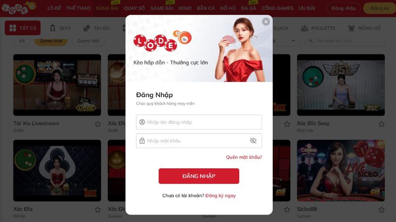 Đăng nhập nhà cái siêu nhanh bằng cách điền đúng tài khoản