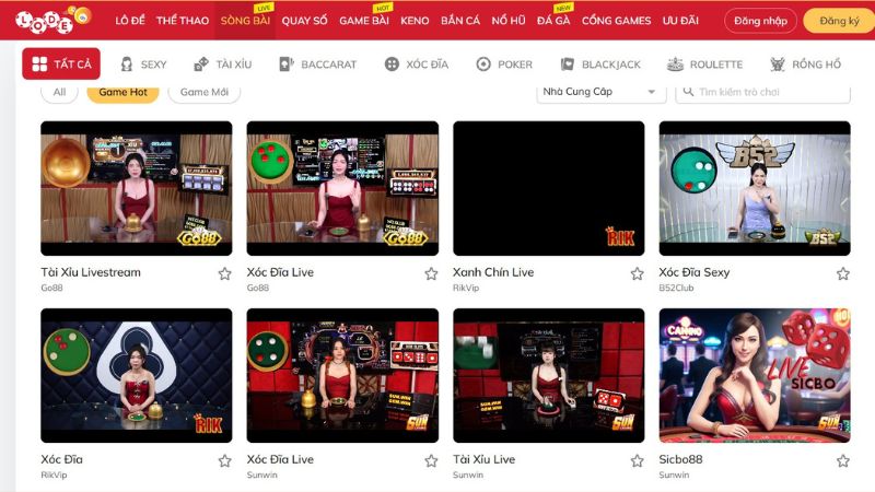 Cược live casino siêu chân thực và thưởng cao